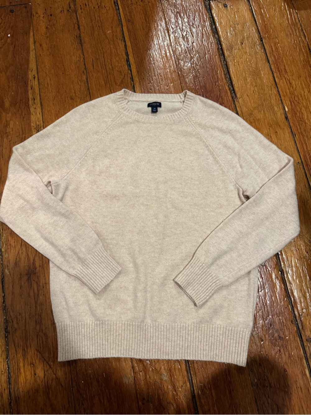 J. Crew Classic Crewneck Sweater in Light Beige